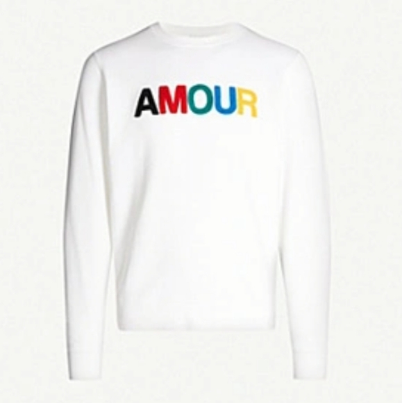 Sandro Paris Men's Amour Graphic Pullover Sweater Sweatshirt Small - Picture 3 of 8